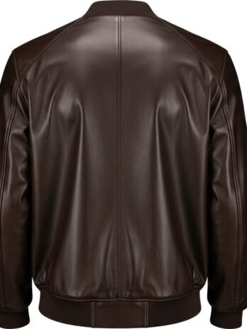 JAKETRA Flight – Luxury Dark Brown Leather Bomber Jacket