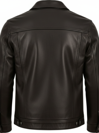 JAKETRA Pioneer – Luxury Black Leather Trucker Jacket