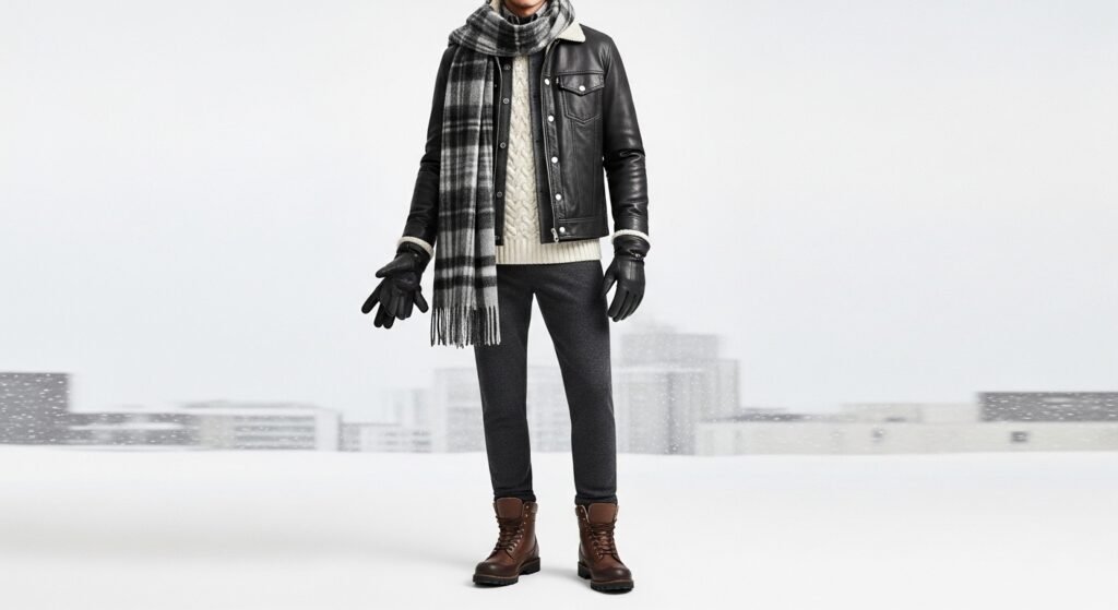 How to wear a leather jacket in snow without getting cold