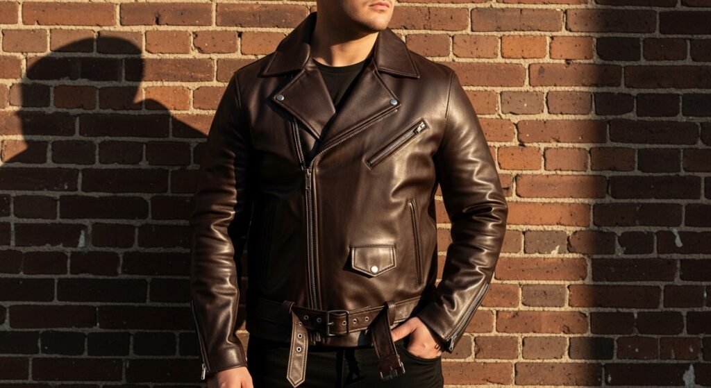 Regular Fit Leather Jacket