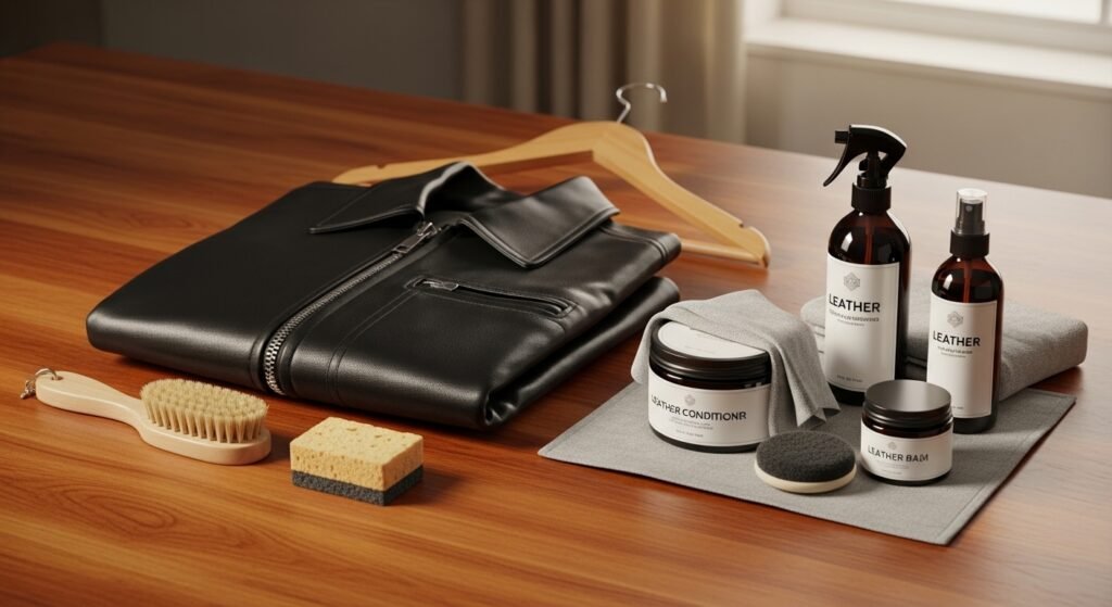 protect a leather jacket from snow damage