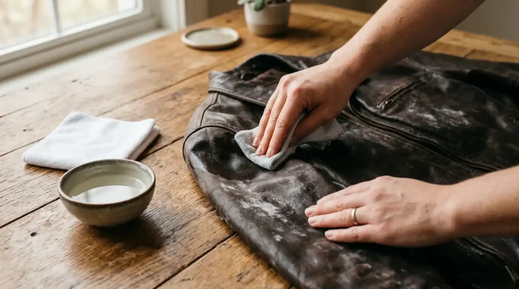 Remove Salt Stains from a Leather Jacket