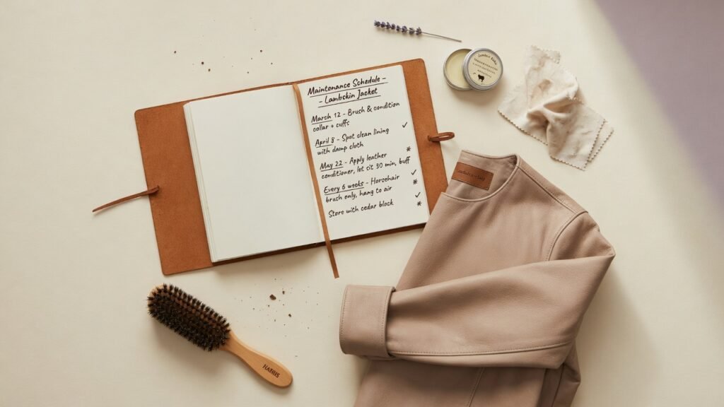 handwritten maintenance schedule