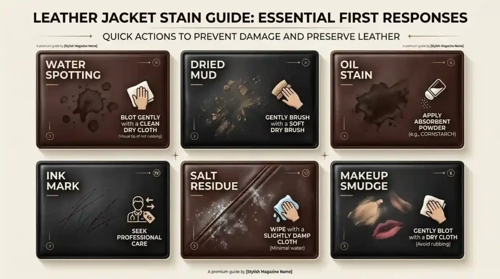 Leather jacket stain situations